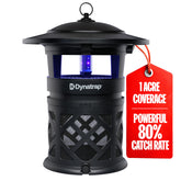 Dynatrap DT2030SR outdoor trap front view catching mosquitoes for a calmer yard.