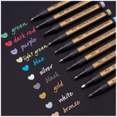 Dyvicl metallic marker pens green for vibrant accents on black paper