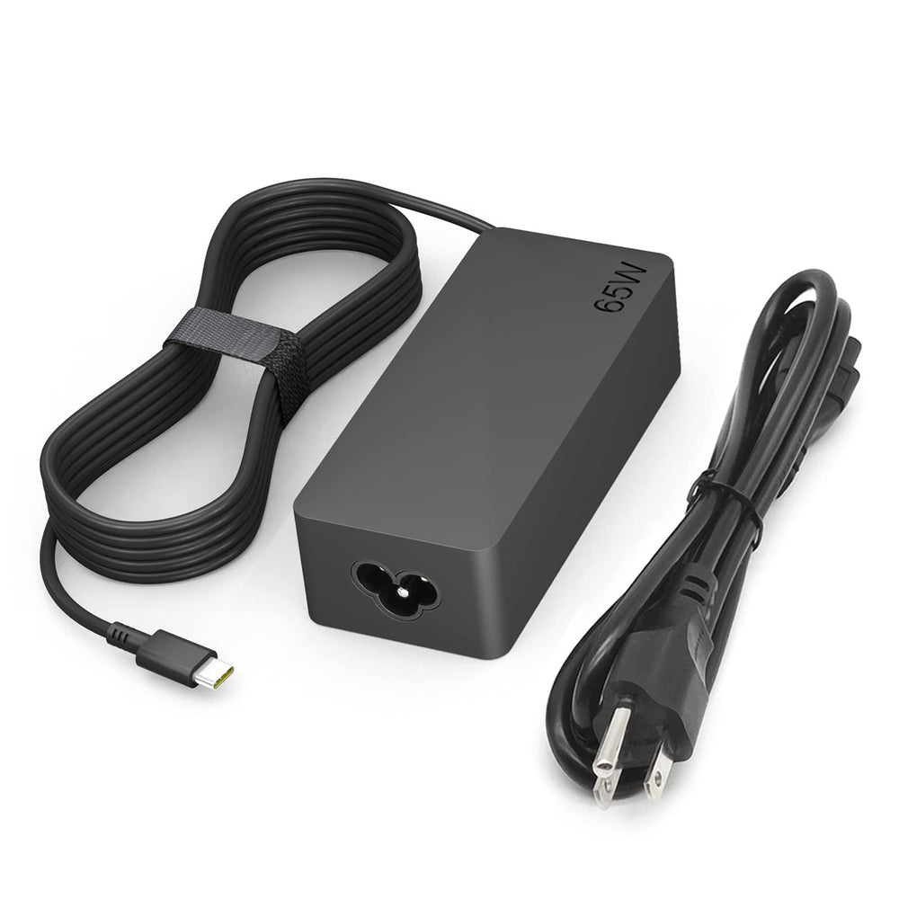 Dzytnsy 65W USB-C charger front view powering Lenovo laptops quickly and reliably.