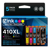 E-Z Ink 410XL black cartridge for crisp text on Epson Expression printers.