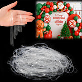 Eaasty clear rubber bands for balloon arch assembly provide invisible, secure connections.