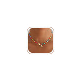 Eaciy letter A initial necklace with colorful beads for everyday style