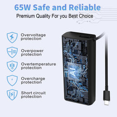 Eafinesy Dell Latitude compatible USB-C charger for versatile use