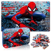 Eagarch 60-piece puzzle in a metal box for easy storage.