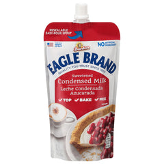 Eagle Brand Sweetened Condensed Milk pouch front for everyday beverages.