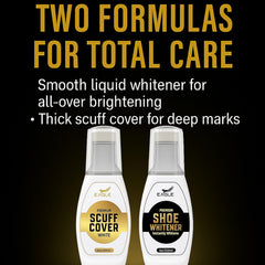 Thick scuff cover demonstrates deep blemish hiding with Eagle Whitener