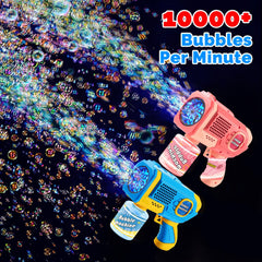 EagleStone bubble gun LED lights brighten bubble moments at dusk.