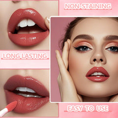 Eakroo lip tint pink shade on cheeks for a natural glow