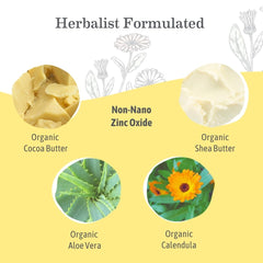 Earth Mama Organic Cocoa Butter and Aloe provide a soothing skin feel.