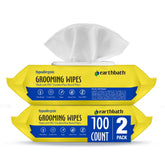 Earthbath hypoallergenic wipes cleansing paws, fragrance-free and gentle for sensitive dogs.