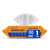 Earthbath Oatmeal and Aloe Grooming Wipes pack open for easy use and quick cleanups