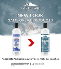 Earthborn Elements Mineral Oil bottle pour for easy wood surface application