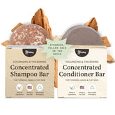 Earthling Co volumizing shampoo bar bottle pour for easy application and added fullness.