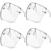 Earthroma 4-pack face shield front view with 180° protection and anti-fog clarity.