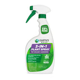 Earth's Ally 3-in-1 Plant Spray bottle front for organic pest control in home gardens.