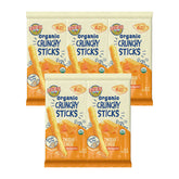 Earth's Best cheddar cheese crunchy sticks pack-5 shown, convenient teething snack for babies.