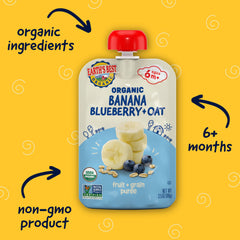 Earth's Best resealable pouch enabling mess-free feeding on the go
