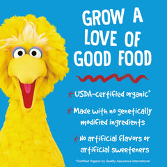 Earth's Best Sesame Street Apple Snack Bars crust closeup emphasizes wholesome whole grain base.