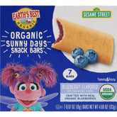 Earth's Best Sesame Street toddler snacks packaging highlights organic ingredients for on-the-go munching