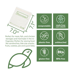 Earth’s Natural Alternative resealable bags—close-up seal, keeps food fresh during transport.