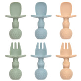 Eascrozn baby spoons and forks set six-pack for self-feeding confidence