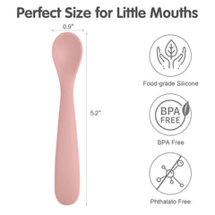Eascrozn baby spoons for self-feeding at 6 months and up