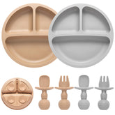 Eascrozn divided suction plate keeps meals neat during feeding