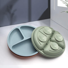 Eascrozn non-slip plate on table reduces sliding during meals.