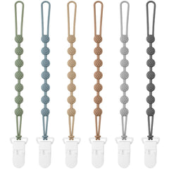 Eascrozn pacifier clip with one-piece design keeps pacifier secure and clean