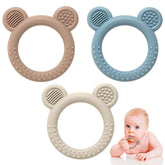 Eascrozn teether bear with soft texture soothes gums on contact