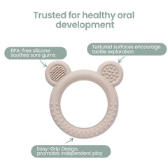 Eascrozn teether worn on the wrist for hands-free play
