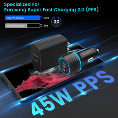 EASDMN 45W USB-C car charger enabling fast charging on the go.
