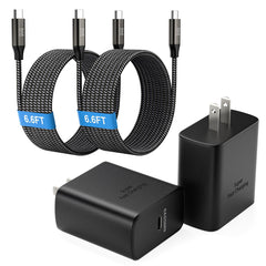 EASDMN 2-pack Type-C charger front view with compact design and high-power charging.