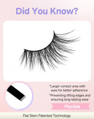 Easeful Half Lashes matte fibers provide soft natural texture