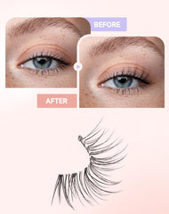 Easeful Half Lashes: matte fibers deliver natural, non-shiny finish.