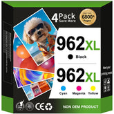 EaseFusion 962XL black cartridge pack, front view, enabling crisp daily printing.