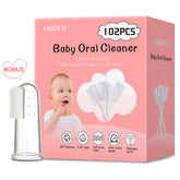 EASICUTI 102pcs baby tongue cleaner set for gentle daily oral care.