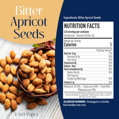 Close-up of Eastanbul apricot seeds texture revealing bitter almond-like notes.