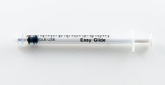 Easy Glide syringe demonstrates precision with a clear barrel for accurate measurements