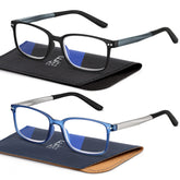Easy Read two pack glasses front view with blue light blocking lenses for daily wear.