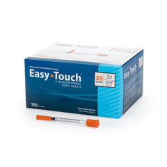 Easy Touch insulin syringe with polybag packaging for clean storage and quick access