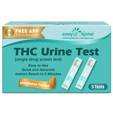 Easy@Home THC test kit 5-pack packaging for discreet home testing.