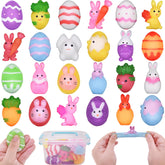 Eavotoy Easter Mochi squishy toys in a colorful mini set for tactile fun and stress relief.