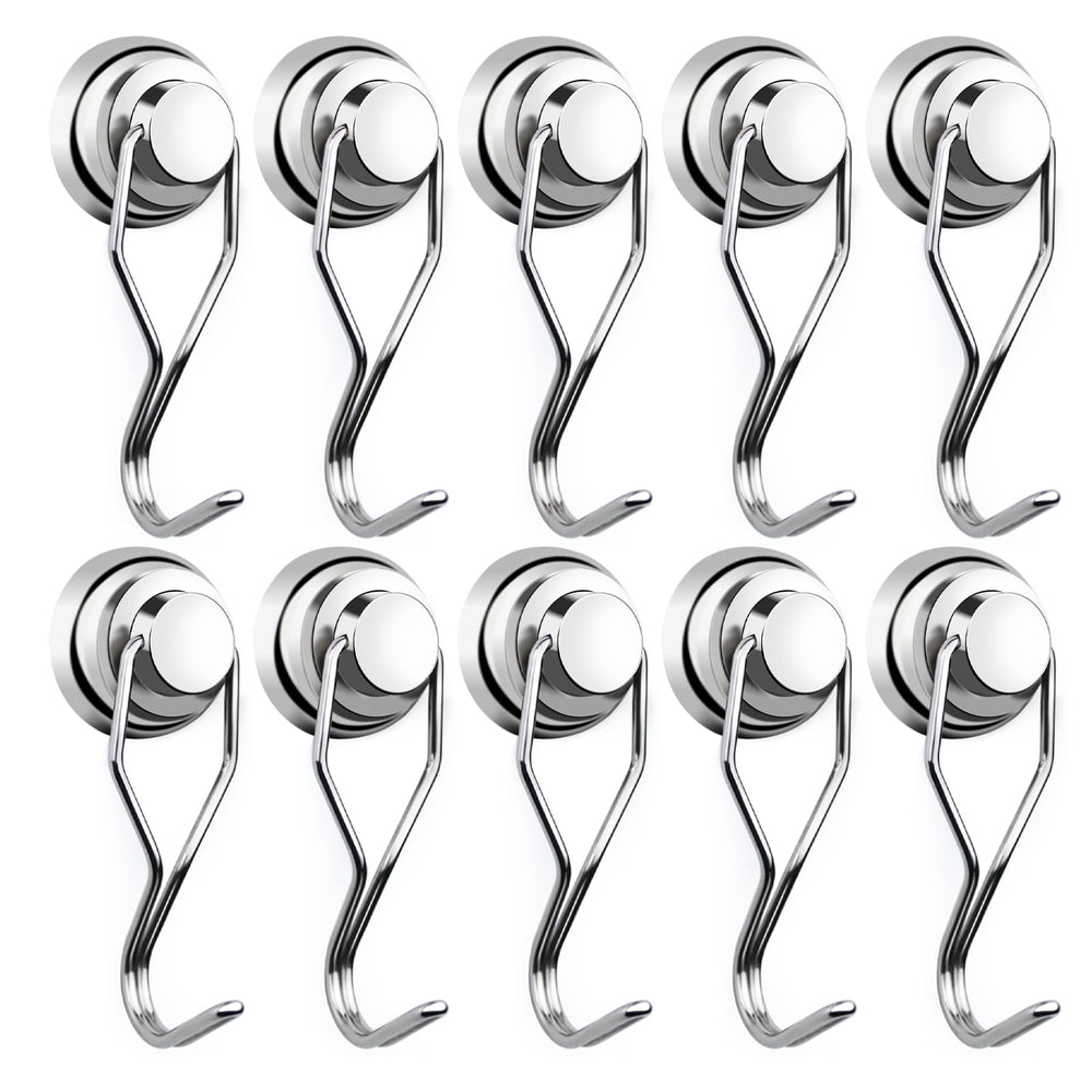 E BAVITE magnetic hooks with 80lb capacity for strong vertical hanging on metal.