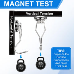 E BAVITE magnetic hook attached to metal surface for secure storage.