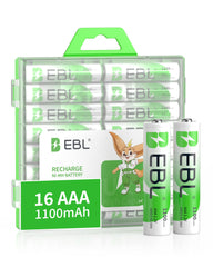 EBL Ready2Charge AAA batteries front view for reliable power on devices