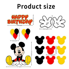 EBWHOLE cartoon mouse cake topper set for easy decorating.