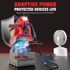 Ecarke 200W inverter USB-C port ideal for fast charging compatible devices.
