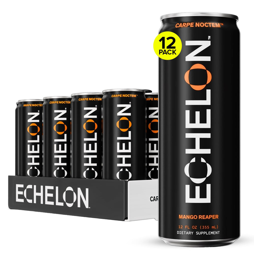 Echelon Mango Reaper can on a gym bench signals ready energy.