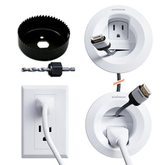 ECHOGEAR in-wall upper module for clean, hidden TV wiring behind the wall